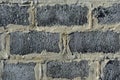 The sand-colored plaster between gray bricks Royalty Free Stock Photo