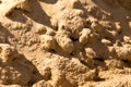 Sand on the construction site as a background Royalty Free Stock Photo