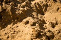 Sand on the construction site as a background Royalty Free Stock Photo
