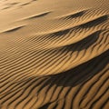 Sand contrasts with the sharp shadows forming a rhythmic wave Royalty Free Stock Photo