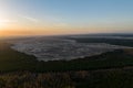 Sand desert Located on the border of the Silesian Upland, Bledow, Klucze and village of Chechlo, large forest area aerial drone