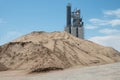 Sand destined to the manufacture of cement in a quarry Royalty Free Stock Photo