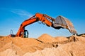 Sand Digging Quarrying Excavator Royalty Free Stock Photo