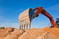 Sand Digging Quarrying Excavator Royalty Free Stock Photo