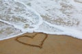 On the sand drawn by heart