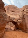 Sand Dune Arch in Sand Dune Arch Trail in Arches National Park Utah Royalty Free Stock Photo