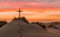 Sand Dune Cross Royalty Free Stock Photo