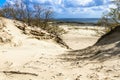 Sand dune in Curonian Gulf Royalty Free Stock Photo