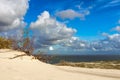 Sand dune in Curonian Gulf Royalty Free Stock Photo