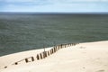 Sand dune in Curonian Gulf Royalty Free Stock Photo