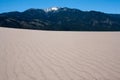Sand Dune Detail with Mountain at Great Sand Dunes National Park Colorado Royalty Free Stock Photo