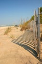 Sand Dune and Fence Royalty Free Stock Photo