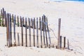 Sand Dune Fence on Beach Royalty Free Stock Photo