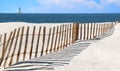 Sand Dune fence at Seashore Royalty Free Stock Photo