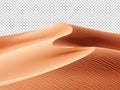 Sand dune isolated on transparent background Royalty Free Stock Photo