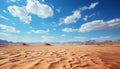 Sand dune landscape, outdoors, heat, arid climate generated by AI