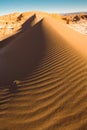 Sand dune at Valle de la Luna in the Atacama Desert, Chile Royalty Free Stock Photo