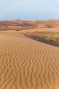 Sand Dune with Wind Trace Texture at Dubai Royalty Free Stock Photo