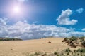 Sand dunes along the shore on the outer banks. Sintra , Portugal Royalty Free Stock Photo