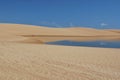 Sand Dunes ans Lagoons in Lencois Maranhenses National Park Royalty Free Stock Photo