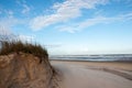 Sand dunes on the beach in arroio do sal , brazil