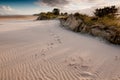 Sand dunes on the beach in arroio do sal , brazil