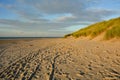 Sand dunes with beach grass and the  North Sea Royalty Free Stock Photo