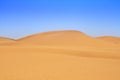 Sand dunes and beautiful cloudless sky Royalty Free Stock Photo