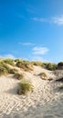 Sand dunes and blue sky, Camber Sands Royalty Free Stock Photo