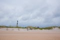 Sand Dunes and Cape Lookout Lighthouse Royalty Free Stock Photo