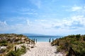 Sand dunes  in Cies Islands Royalty Free Stock Photo