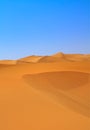 Sand dunes and cloudless sky Royalty Free Stock Photo