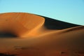 Sand dunes in desert