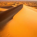 Sand dunes in desert Aerial view of the Beautiful sand dunes in the Sahara