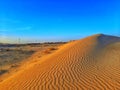Sand dunes in desert of Algeria Royalty Free Stock Photo