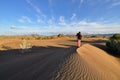 Sand dunes on the desert in Iran Royalty Free Stock Photo