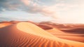 Sand Dunes. Desert Landsape At Sunset