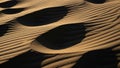 Sand dunes display a pattern of ripples and shadows creating Royalty Free Stock Photo