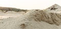 Sand dunes and enchanting landscape at sunset