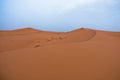 Sand dunes in Erg Chebbi before sunrise, Sahara desert, Morocco Royalty Free Stock Photo