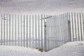 Sand dunes and fence abstract pattern Royalty Free Stock Photo