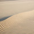Sand dunes with finely textured ripples create a mesmerizing pattern Royalty Free Stock Photo