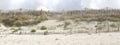 Sand dunes on Finistere beach Royalty Free Stock Photo