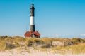 Sand dunes and Fire Island Lighthouse on Long Island, New York Royalty Free Stock Photo