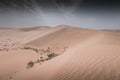 Sand dunes in the Gobi Desert in Inner Mongolia, China Royalty Free Stock Photo