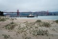 Sand Dunes Golden Gate Bridge Misty and Tranquil