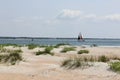 Sand dunes with grasses at the beach Royalty Free Stock Photo