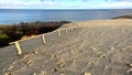 Sand dunes and gulf, Lithuania Royalty Free Stock Photo