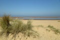 Sand dunes on Holkham Beach in Norfolk Royalty Free Stock Photo
