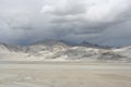 Sand dunes on karakorum highway Royalty Free Stock Photo